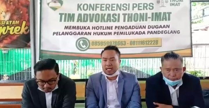 Konferensi PersTim Advokasi Paslon Bupati dan Wakil Bupati Pandeglang Thoni-Imat