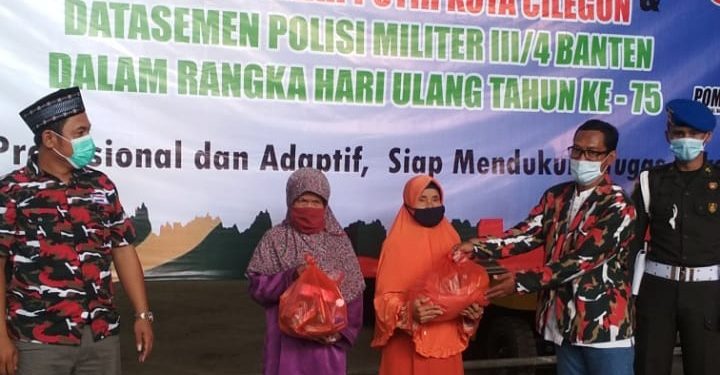 Bhakti Sosial keluarga besar LMP Kota Cilegon dan datsemen polisi militer III/4 Banten